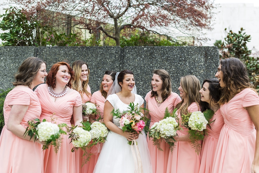 Jordan Colleen S Modern Pink White Mormon Wedding In